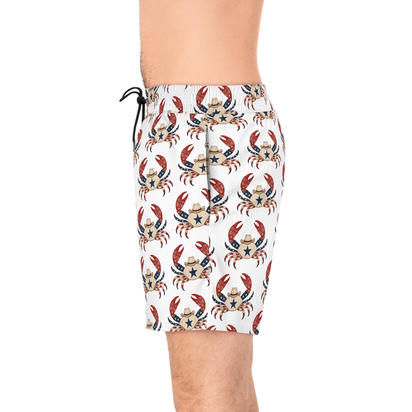 USA Cowboy Crab Swim Shorts β Patriotic 4th of July Beachwear