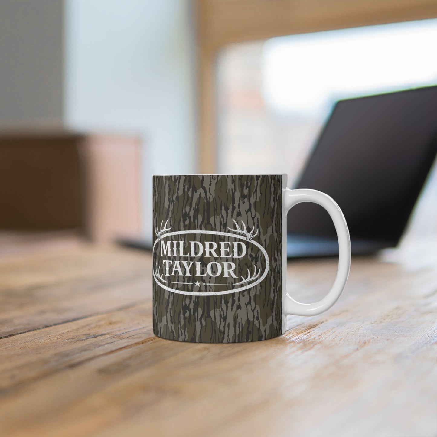 Brand 'Mildred Taylor' Rustic Antler Logo Coffee Mug