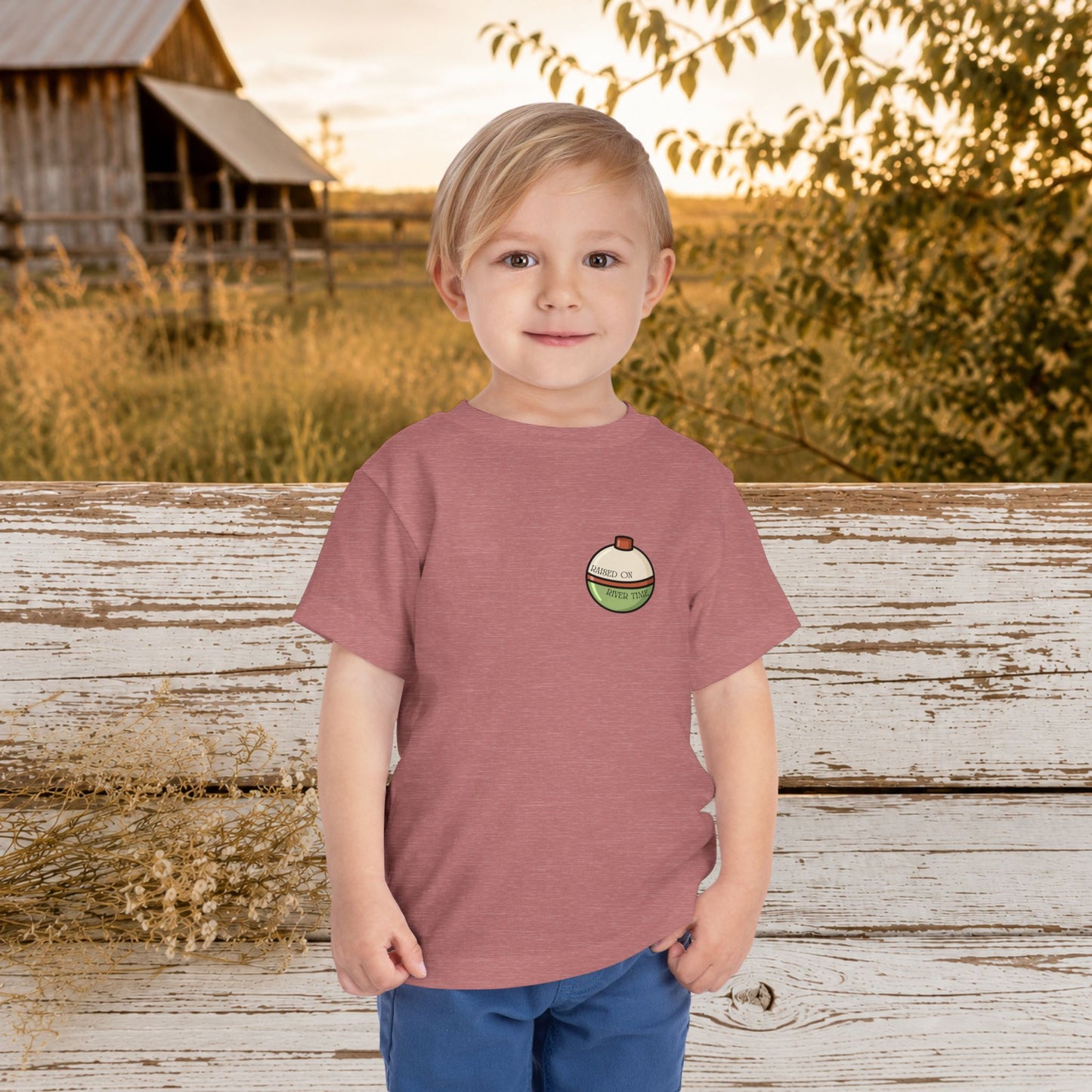 “Reel Cool Kid” Fishing Bass Graphic - Toddler Tee