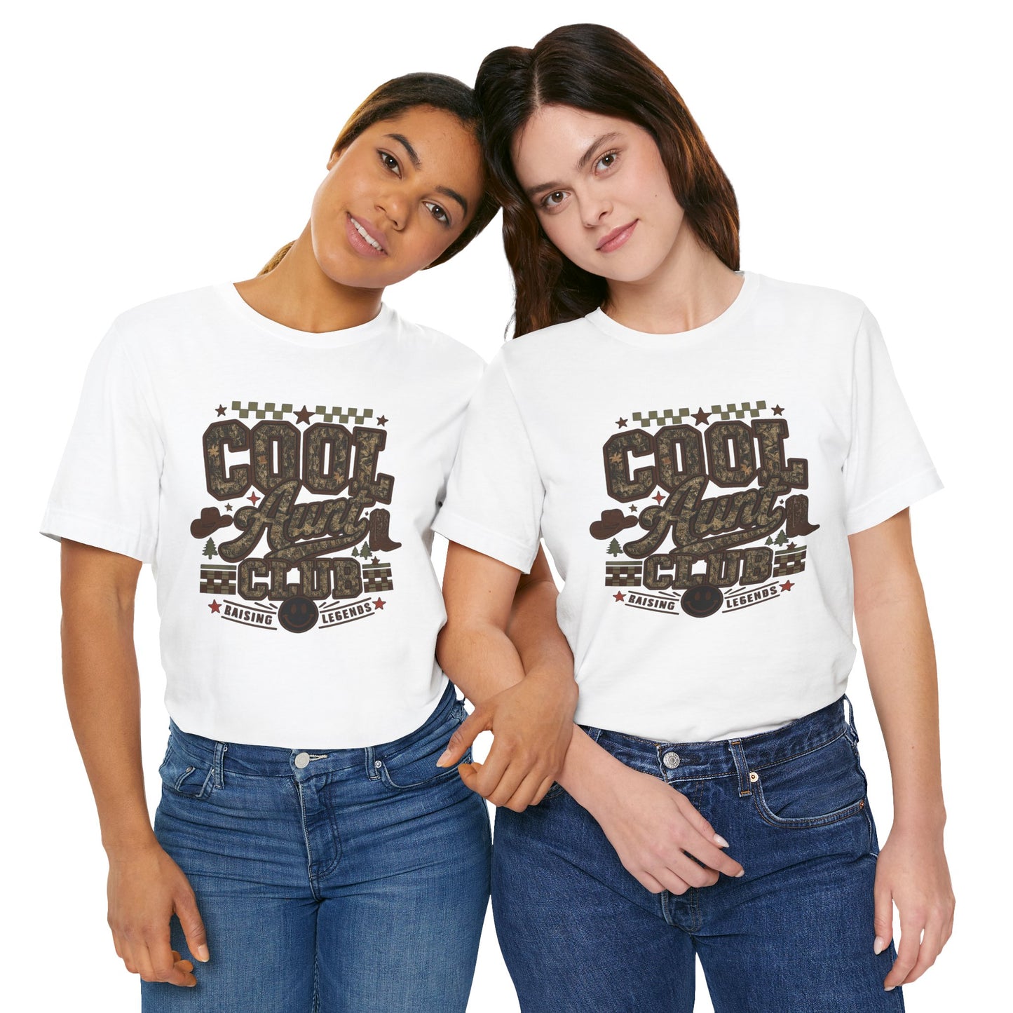 Cool Aunt Club Camo Tee — 'Raising Legends' Vintage Style