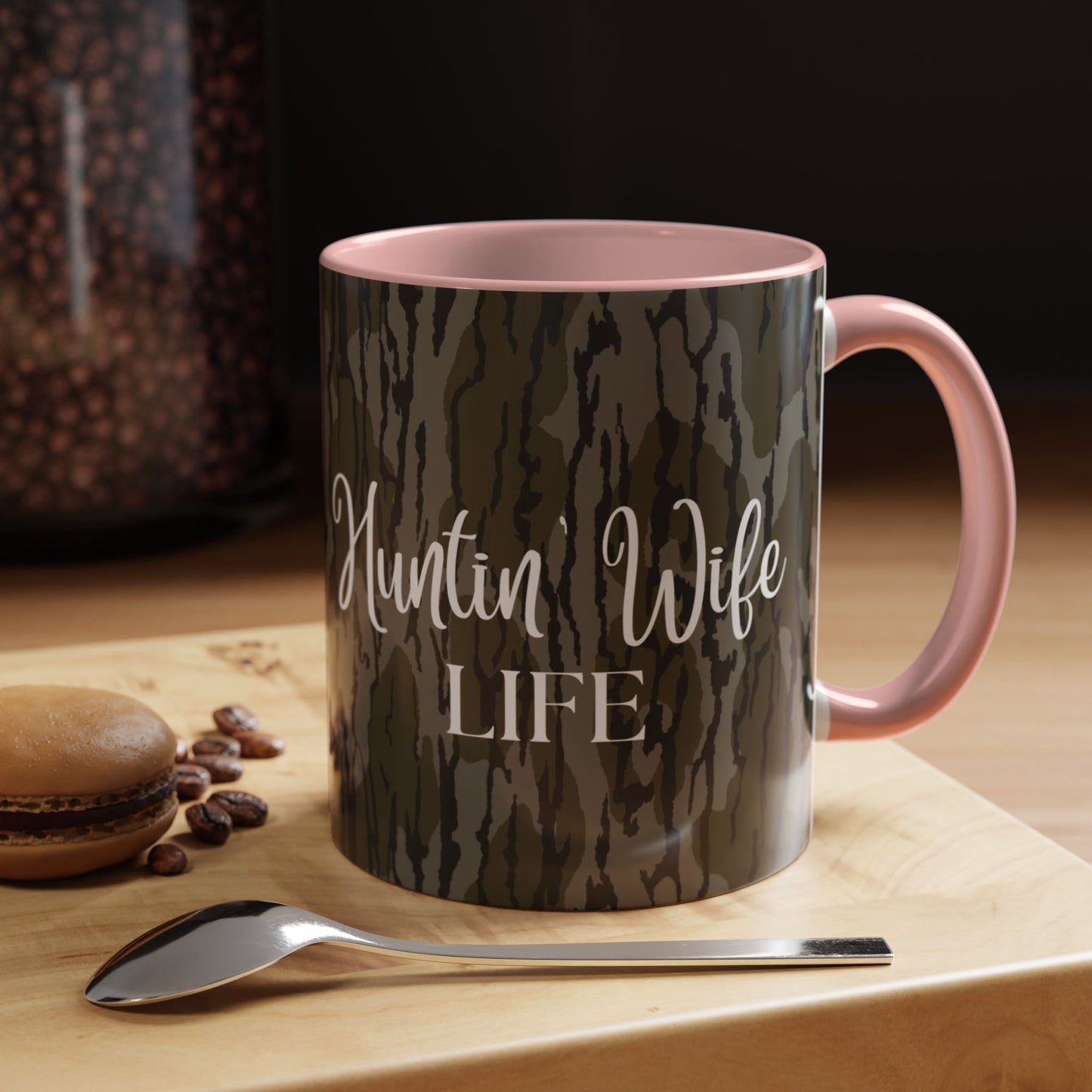 Hunting Wife Life Bottomland Camo Accent Coffee Mug