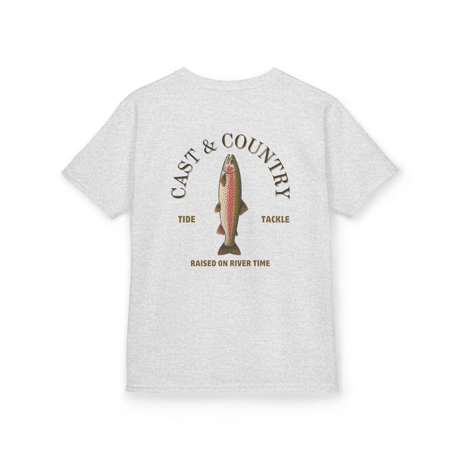 "Cast & Country" Trout Fishing Graphic Shirt - Kids Tee