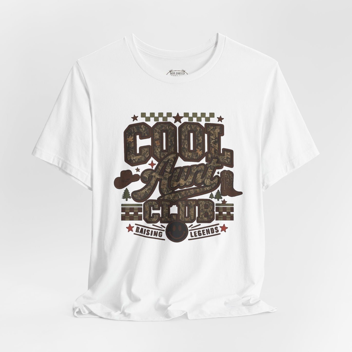 Cool Aunt Club Camo Tee — 'Raising Legends' Vintage Style