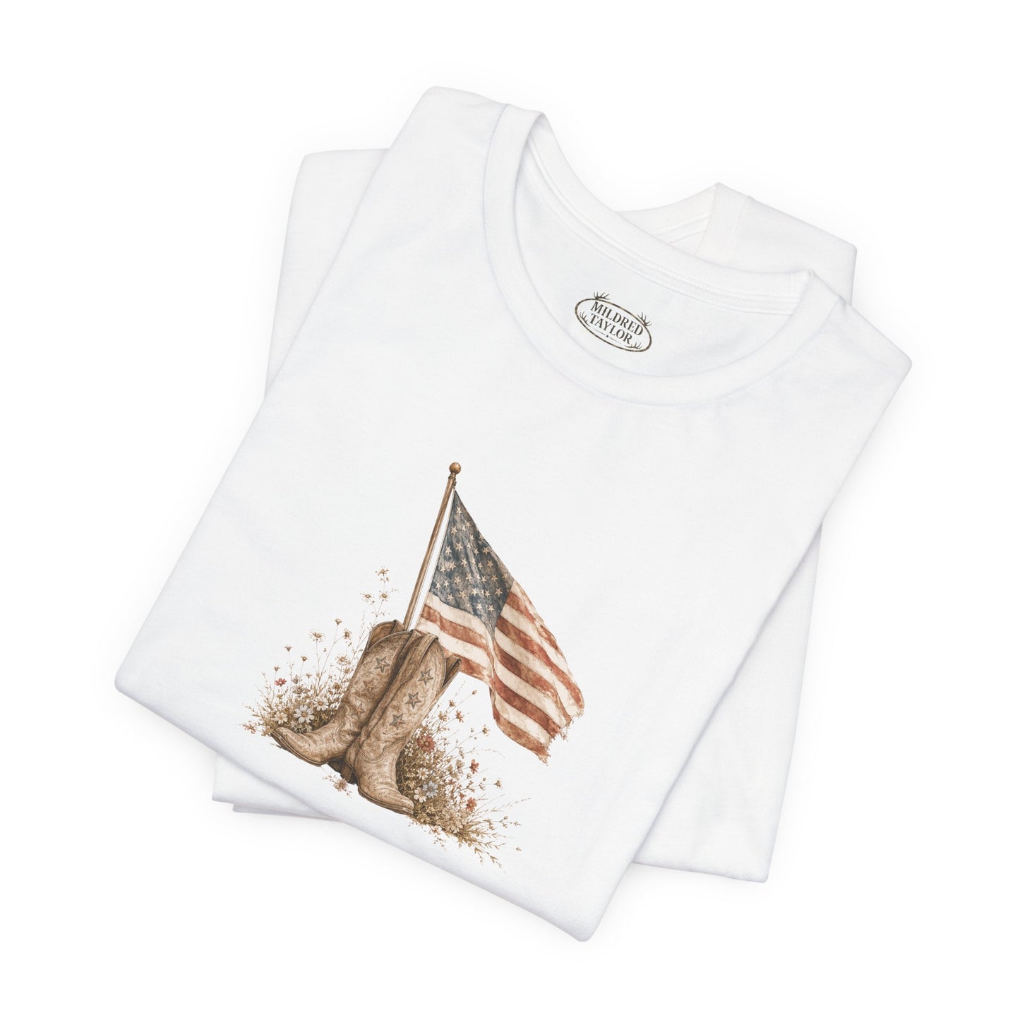 Patriotic Flag Graphic Tee - American T-shirt