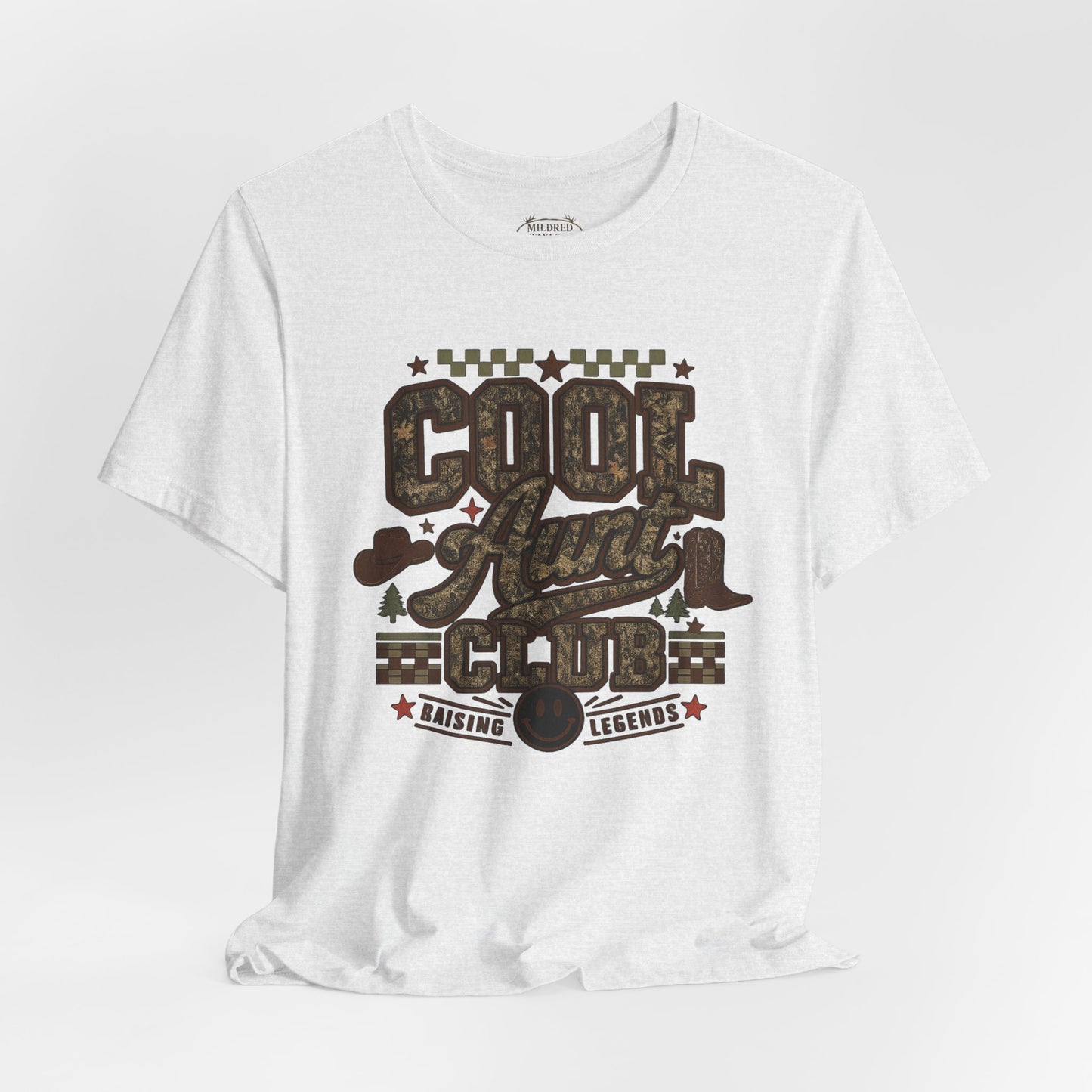 Cool Aunt Club Camo Tee — 'Raising Legends' Vintage Style