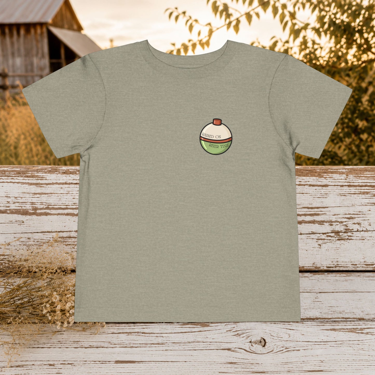 “Reel Cool Kid” Fishing Bass Graphic - Toddler Tee