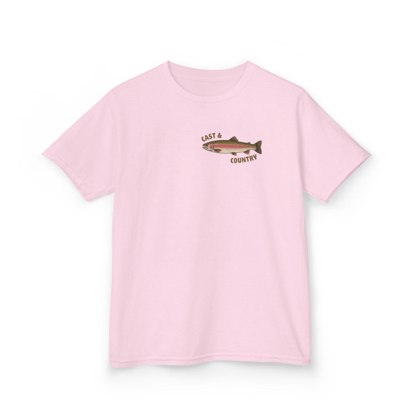 "Cast & Country" Trout Fishing Graphic Shirt - Kids Tee