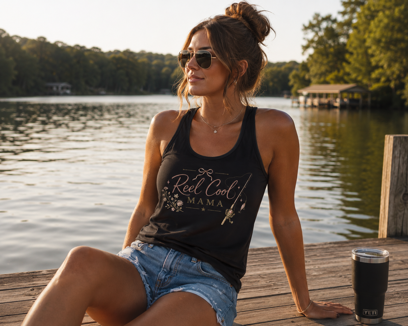 Reel Cool Mama - Racerback Tank