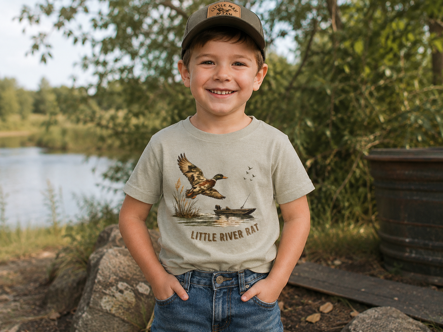 'Little River Rat' Duck Hunting Graphic - Toddler Tee