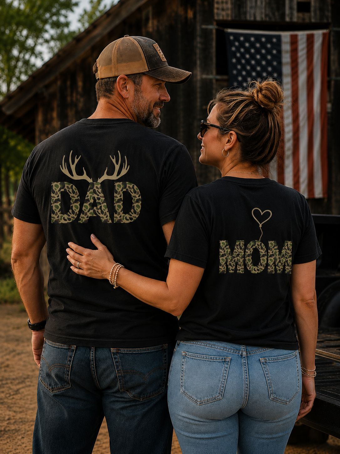 Country Mom Camo Shirt with Rope Heart, Rustic Mama T-Shirt, Western Mom Gift, Camo Heart Graphic Tee, Mothers Day Country Mom Shirt