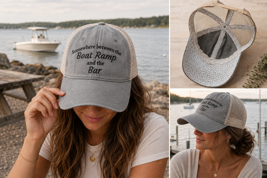 Boat Ramp & Bar Embroidered Hat for Women