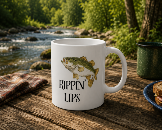 Rippin' Lips Fishing Mug 11oz