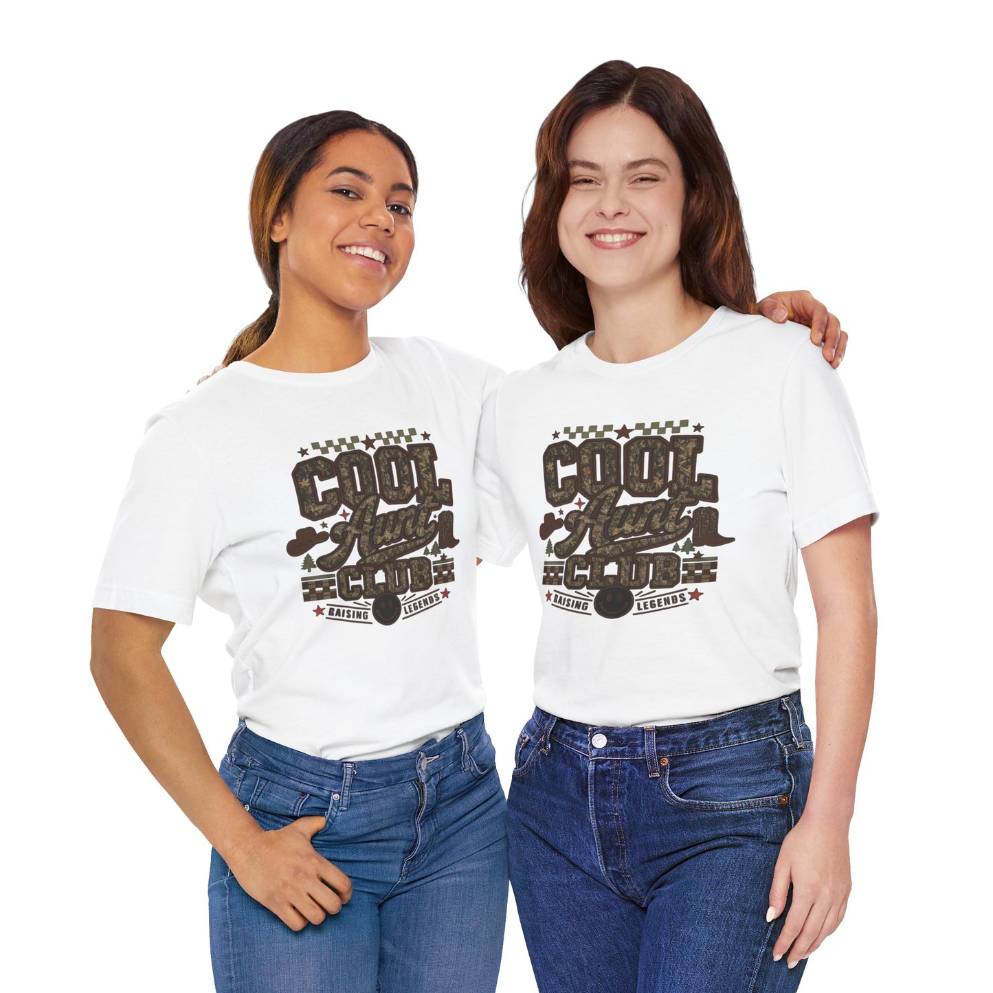 Cool Aunt Club Camo Tee — 'Raising Legends' Vintage Style
