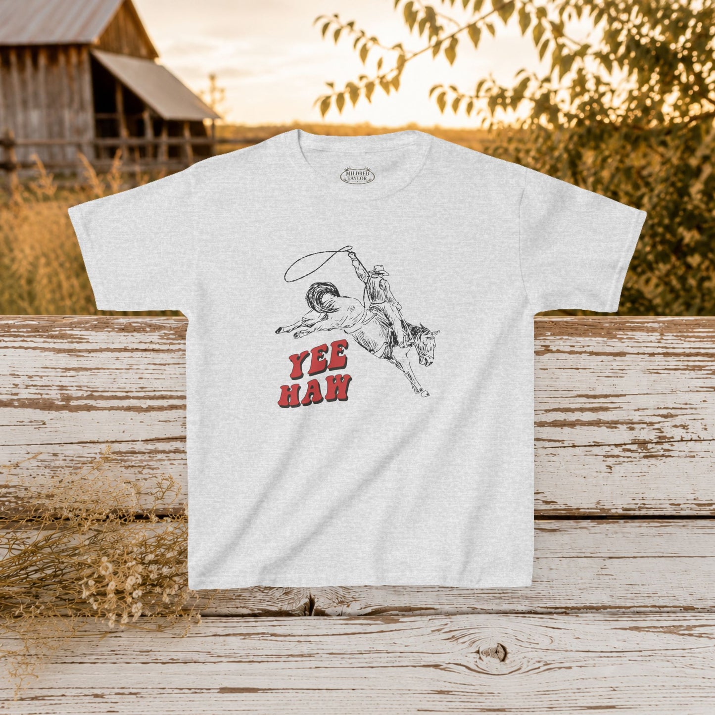'Yee Haw' Rodeo Cowboy Graphic - Kids Tee