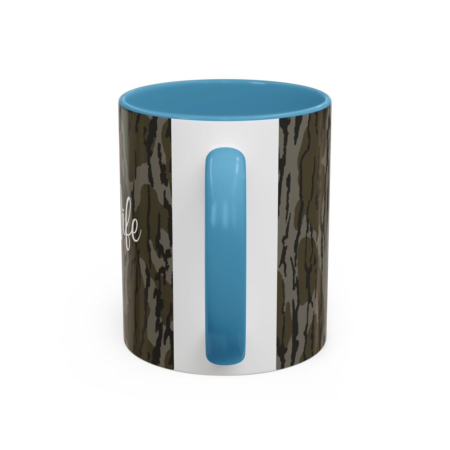Hunting Wife Life Bottomland Camo Accent Coffee Mug