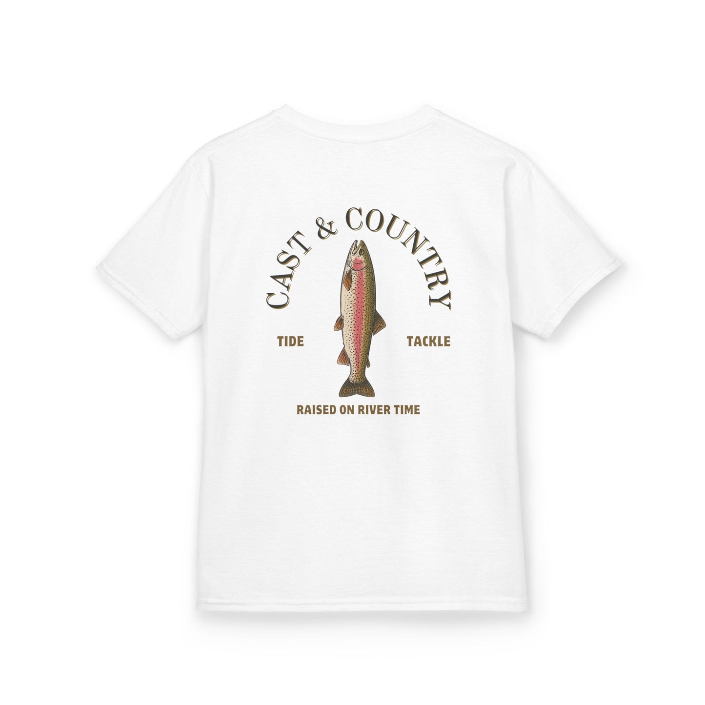 "Cast & Country" Trout Fishing Graphic Shirt - Kids Tee