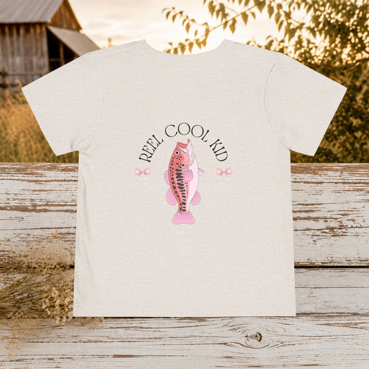 "Reel Cool Kid" Pink Fish Fishing Shirt - Toddler Tee