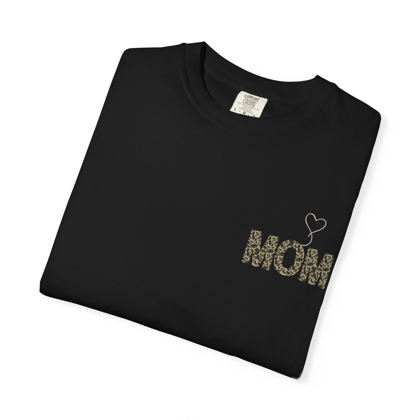 Country Mom Camo Shirt with Rope Heart, Rustic Mama T-Shirt, Western Mom Gift, Camo Heart Graphic Tee, Mothers Day Country Mom Shirt