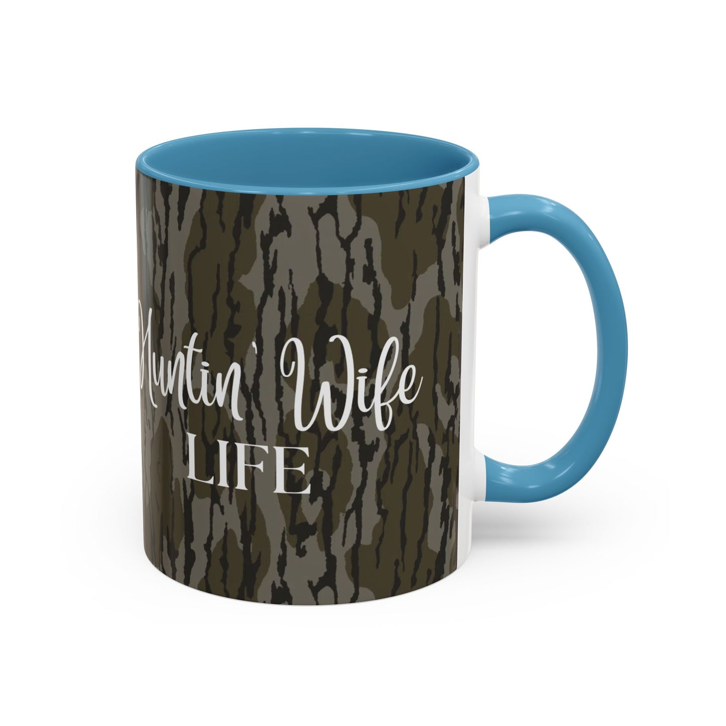 Hunting Wife Life Bottomland Camo Accent Coffee Mug