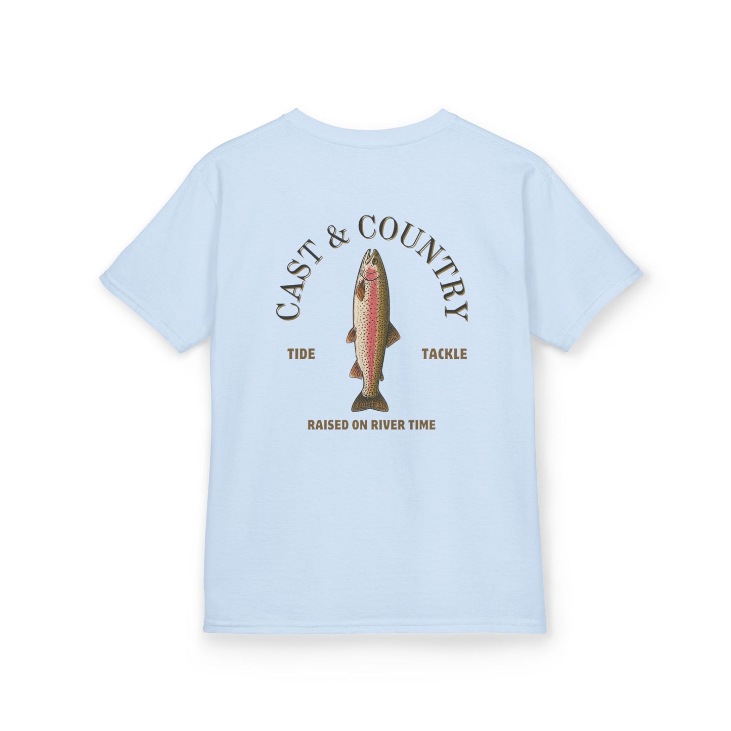 "Cast & Country" Trout Fishing Graphic Shirt - Kids Tee