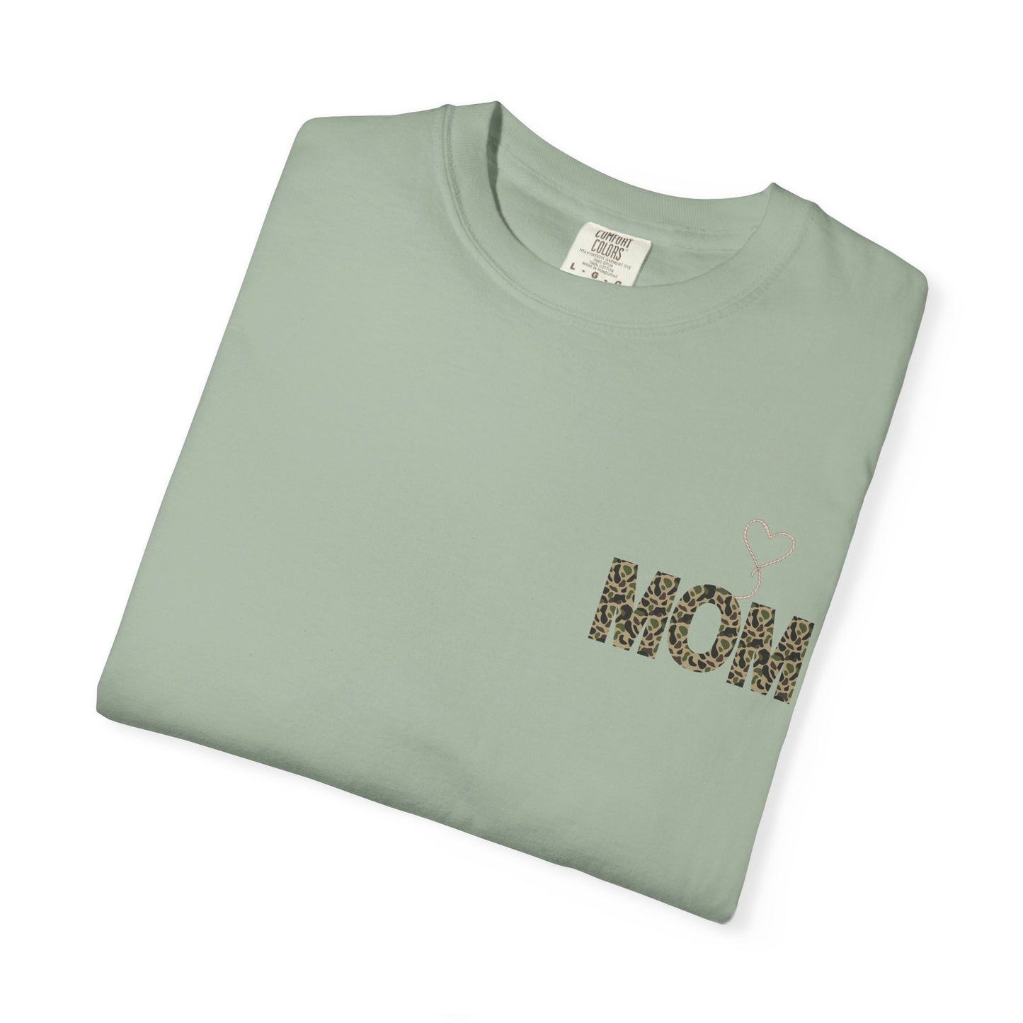 Country Mom Camo Shirt with Rope Heart, Rustic Mama T-Shirt, Western Mom Gift, Camo Heart Graphic Tee, Mothers Day Country Mom Shirt