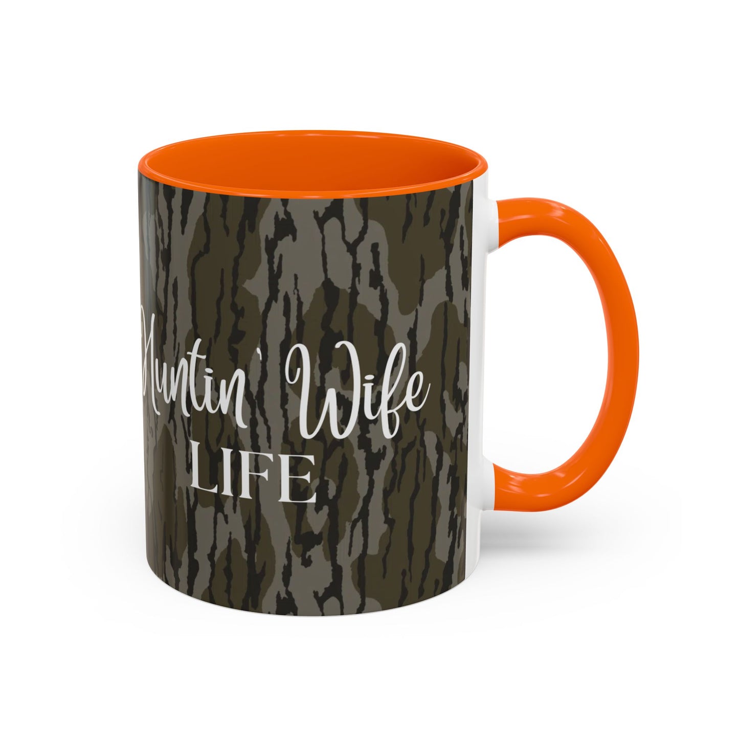 Hunting Wife Life Bottomland Camo Accent Coffee Mug