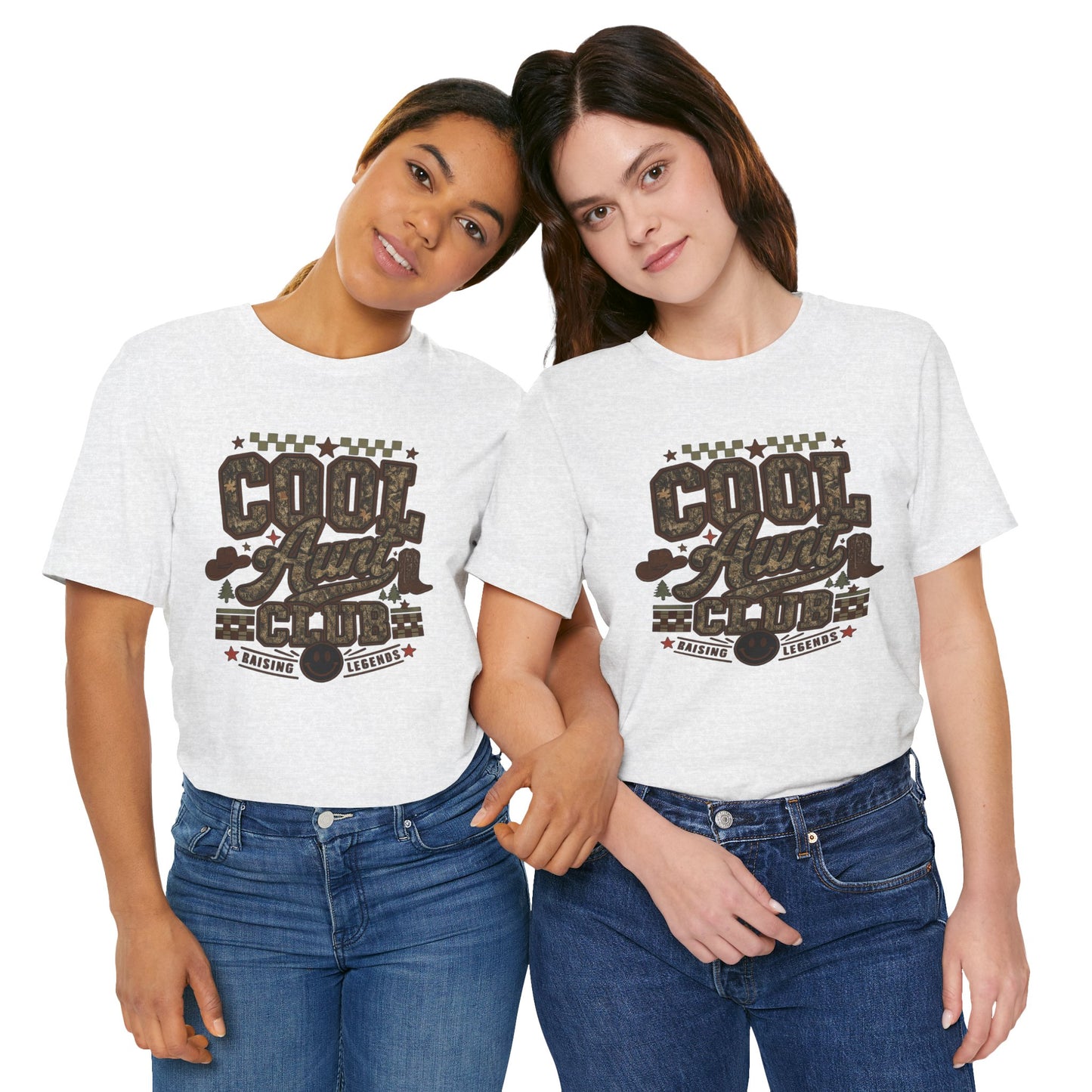 Cool Aunt Club Camo Tee — 'Raising Legends' Vintage Style
