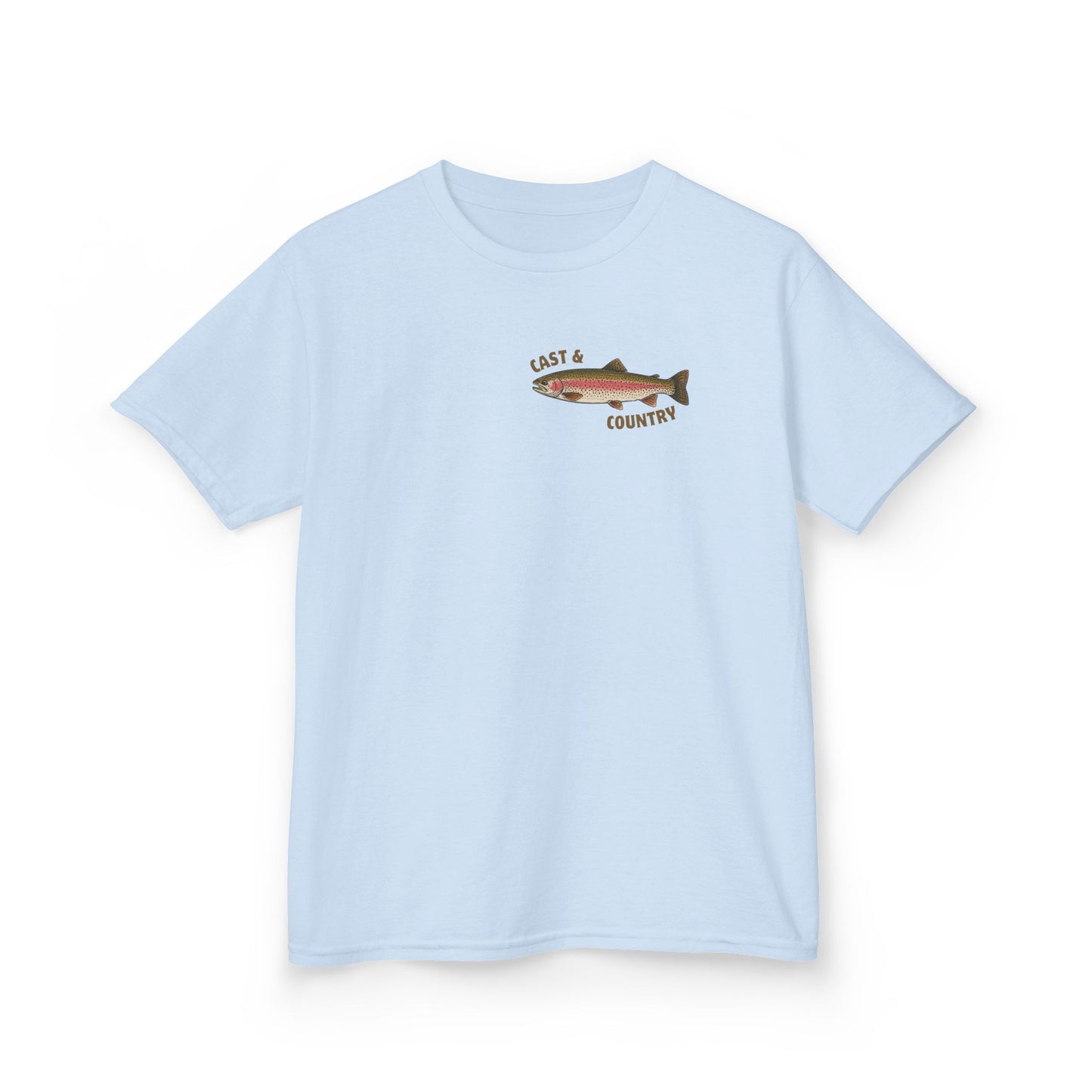 "Cast & Country" Trout Fishing Graphic Shirt - Kids Tee