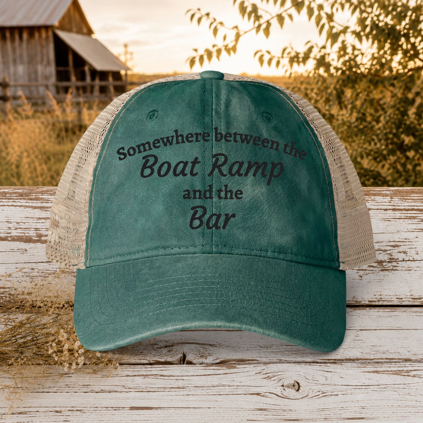 Boat Ramp & Bar Embroidered Hat for Women