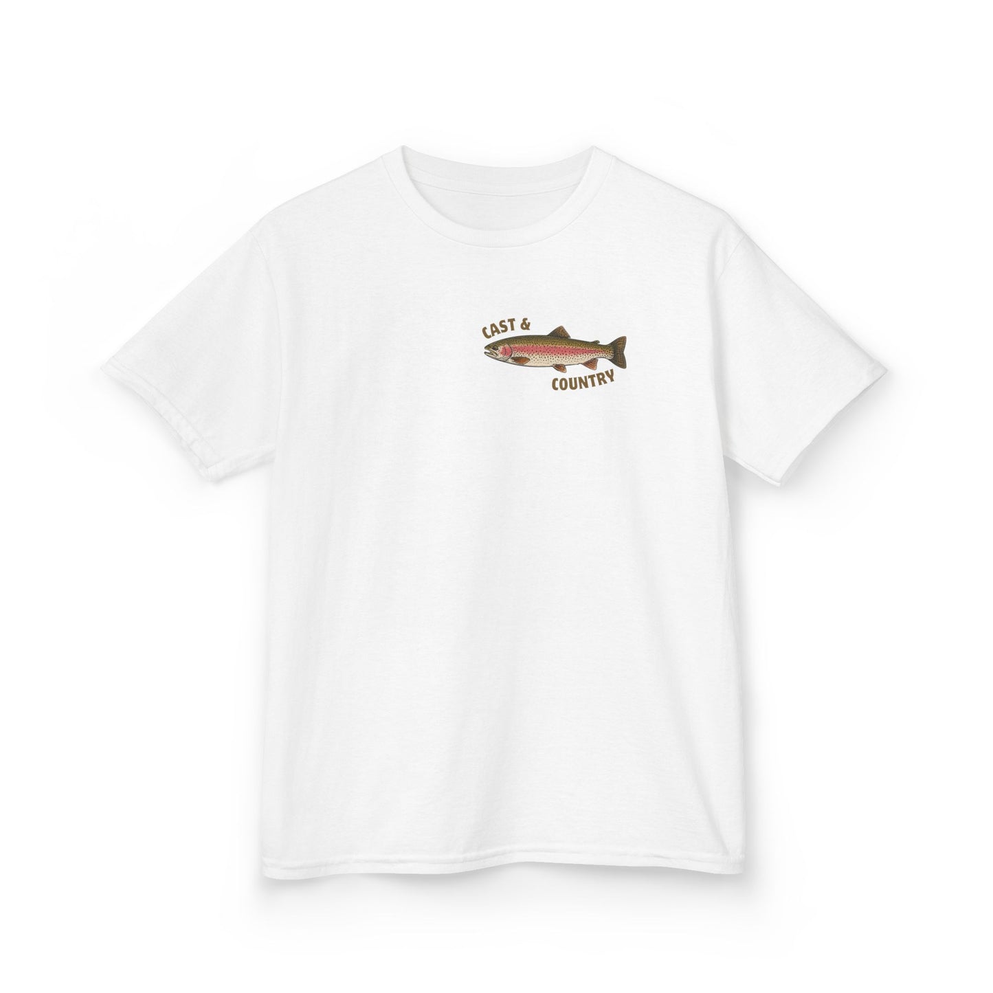 "Cast & Country" Trout Fishing Graphic Shirt - Kids Tee