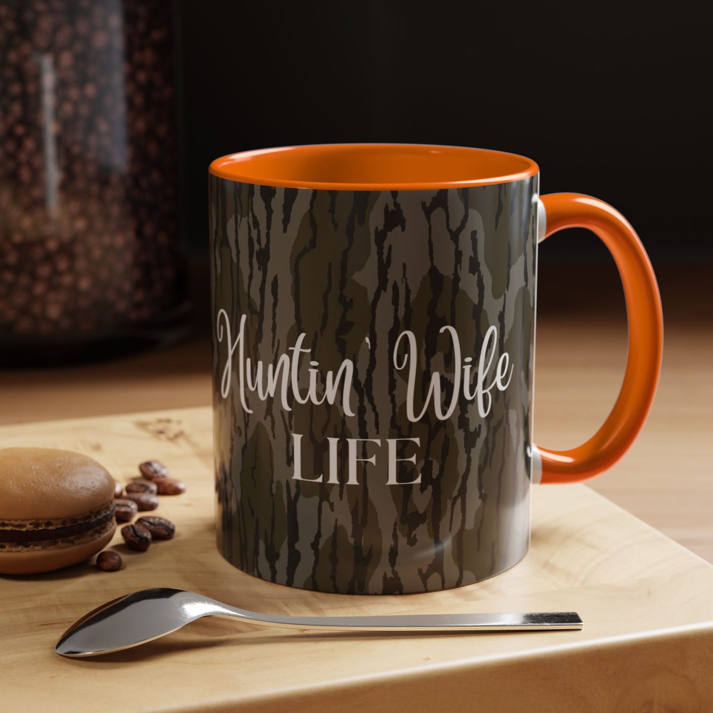 Hunting Wife Life Bottomland Camo Accent Coffee Mug