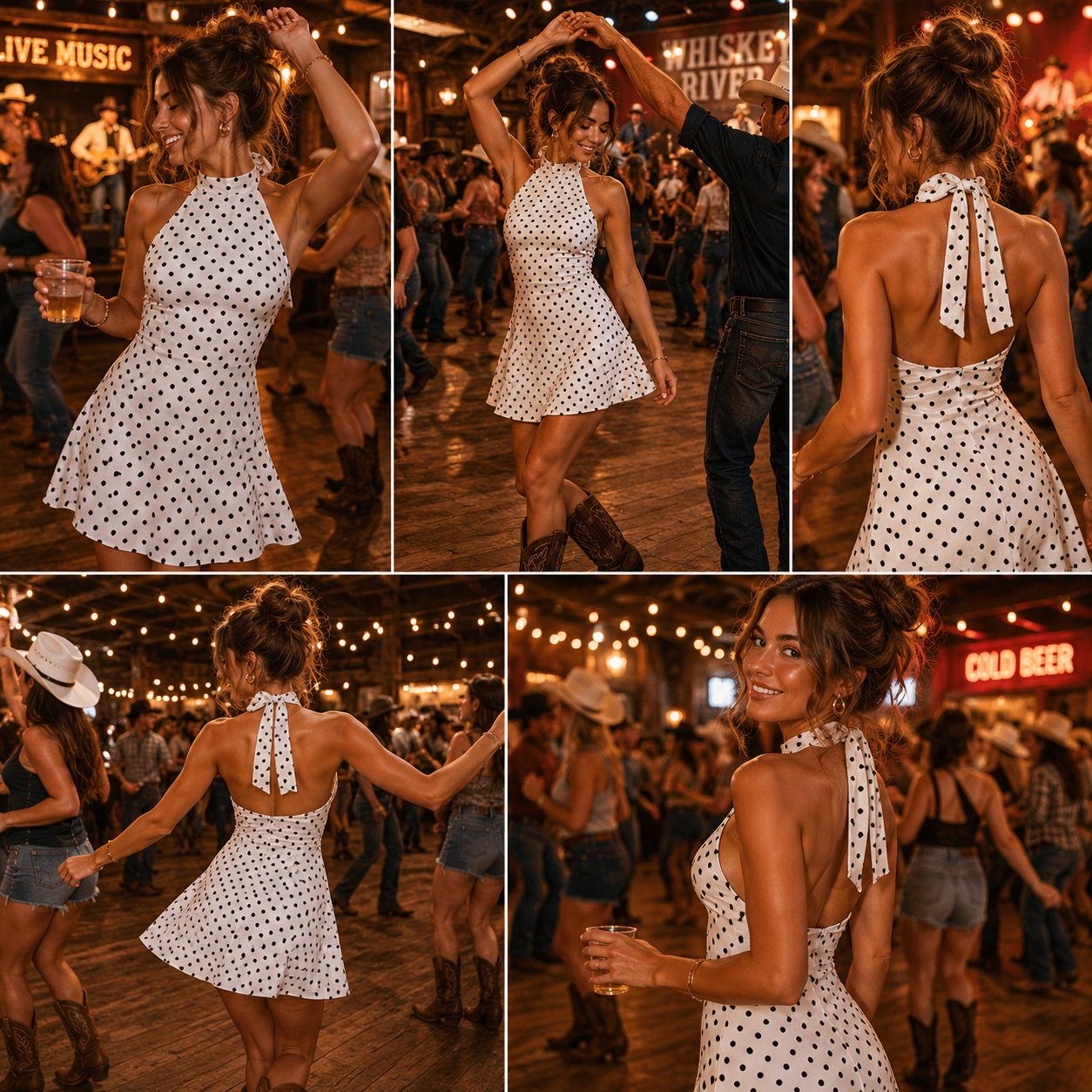 Classy Polka Dot Off-Shoulder Sleeveless Backless Mini Dress