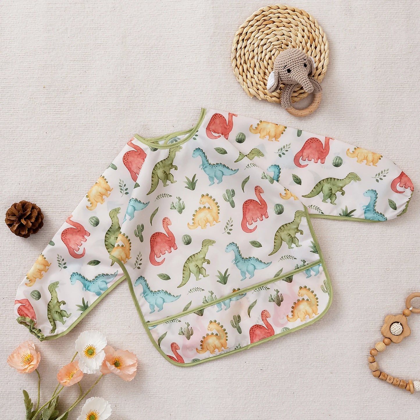 Waterproof Feeding Bib, Washable-Easy To Clean - Baby Essential
