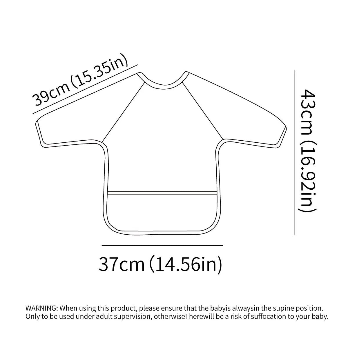 Waterproof Feeding Bib, Washable-Easy To Clean - Baby Essential