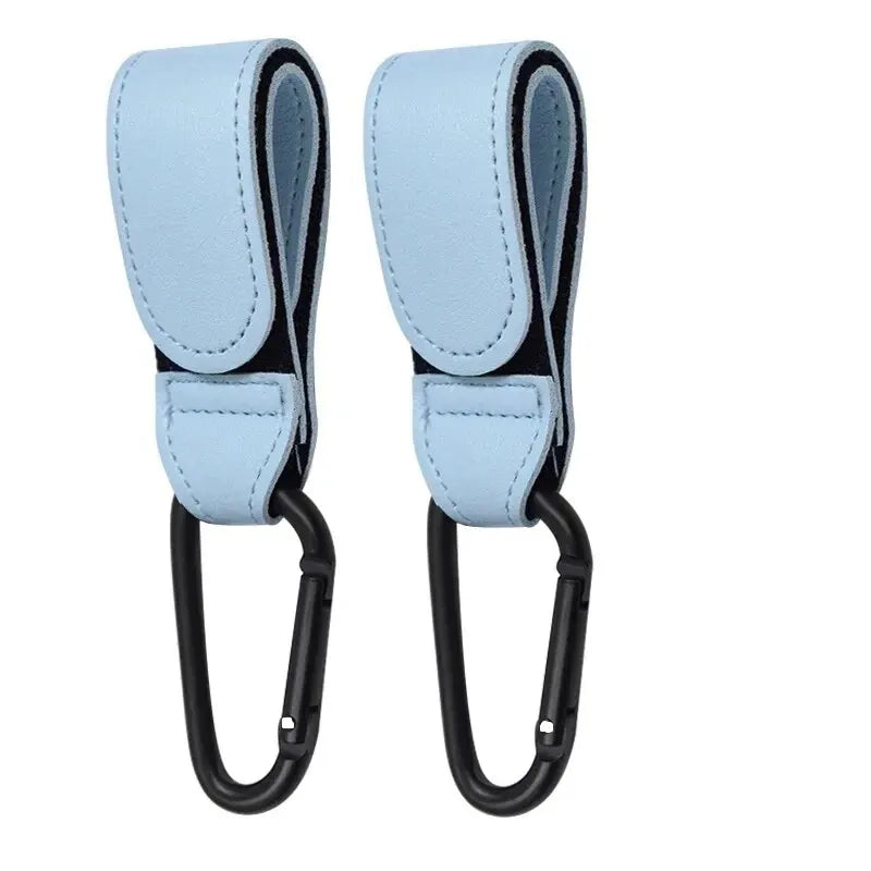 2Pcs Leather Cart/Baby Stroller Hooks