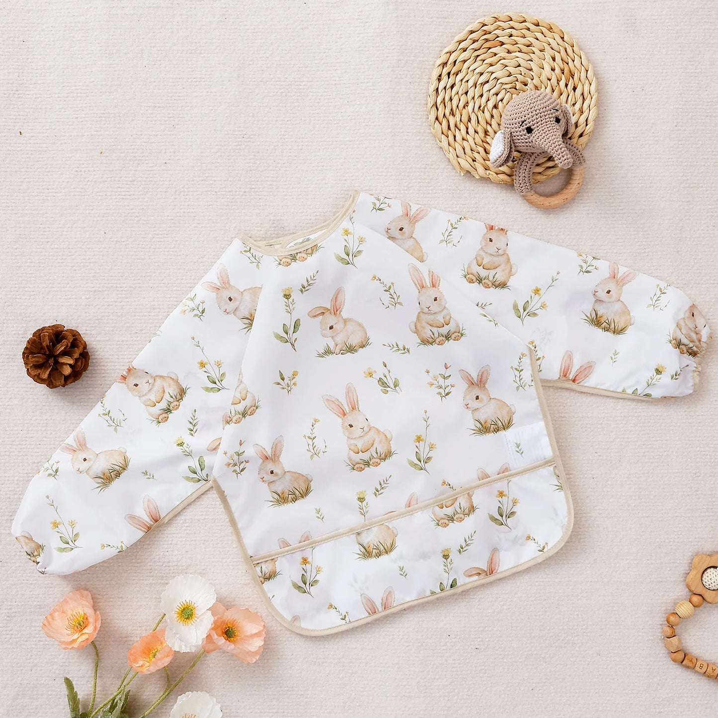 Waterproof Feeding Bib, Washable-Easy To Clean - Baby Essential
